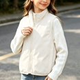 thumbnail image 7 of Fesfesfes Kids Unisex Stand Collar Full Zip Vest Lightweight Windproof Sleeveless Jacket Casual Sporty Outerwear for Boys Girls Ages 2-10 Years, 7 of 7