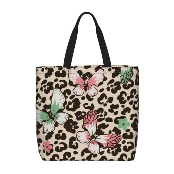 Hirioo Leopard Dots for Tote Bag for Women, Quilted Shoulder Bag with Zipper, Large Capacity Handbags for Casual, Travel, Work