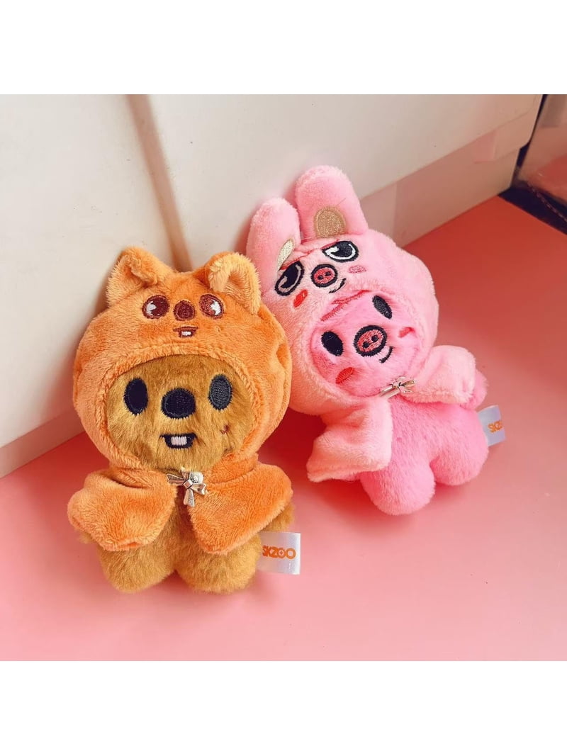 Stray Kids SKZOO Plush Keychain with Cloak - Soft Cute Kpop Merch