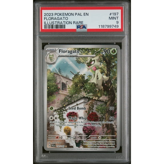 2023 Pokemon Scarlet and Violet Paldea Evolved Illustration Rare Floragato #197 PSA 9