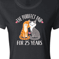 thumbnail image 4 of Inktastic 25th Anniversary Gift Cat Couples Women's T-Shirt, 4 of 5
