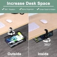 thumbnail image 2 of Drawer Under Desk Storage Organizer, Clamp on Desk Drawer, Under Desk Storage, Clamp Drawer Basket, Hanging Desk Storage, Under Desk Mount Tray, Suitable for Multiple Scenes (Black), 2 of 11