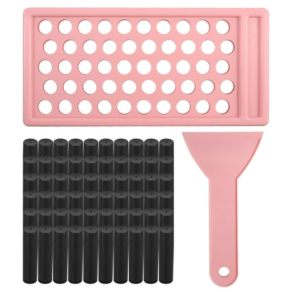 Keyohome Plastic Twist up Lip Balm Tube Compact Multipurpose Empty Lipstick Tube With Filling Tray Spatula for DIY Chapstick Solid Perfume