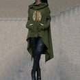 thumbnail image 2 of Lovskoo 2024 Womens Asymmetric Hem Hoodies Sweatshirts Long Sleeve Plus Size Festival Printed Loose Casaul Tunic Tops Olive Green, 2 of 8