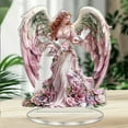 thumbnail image 5 of Yooshoverk Angel Dove Figurine 2D Acrylic Decor Durable Design Charming Accent Clutter-Free Home Bedroom Desk Display, 5 of 6