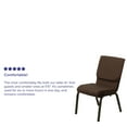 thumbnail image 4 of Flash Furniture HERCULES Series 18.5''W Stacking Church Chair in Brown Fabric - Gold Vein Frame, 4 of 12