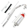 thumbnail image 2 of Exhaust Pipe, Dirt Bike 28mm Muffler Fit Dirt Bike ATV Pipe Muffler Bike Pipe Muffler Quad 110cc 125cc, 2 of 6