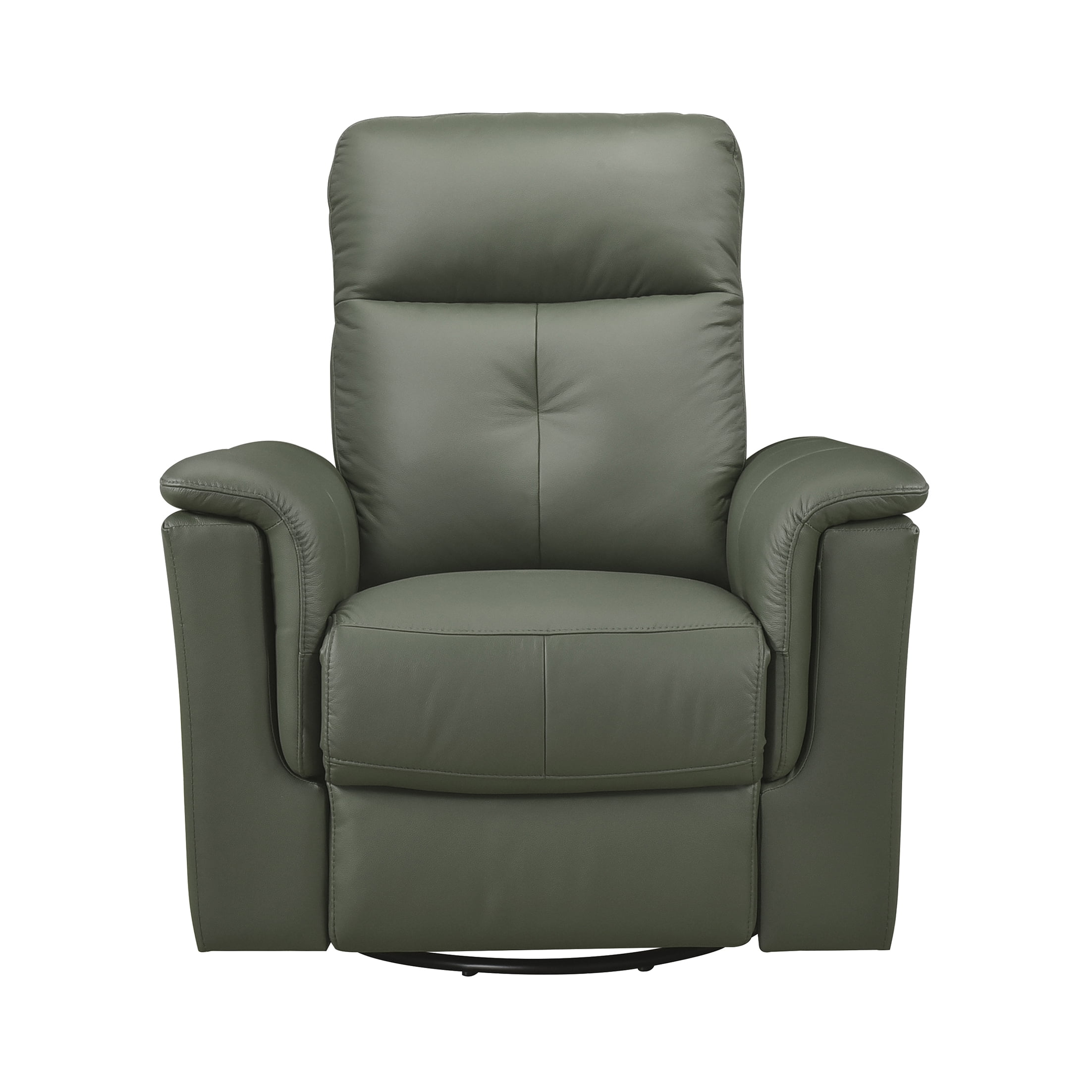 OakvillePark Willowmar Leather Match Swivel Glider Recliner Chair, Green