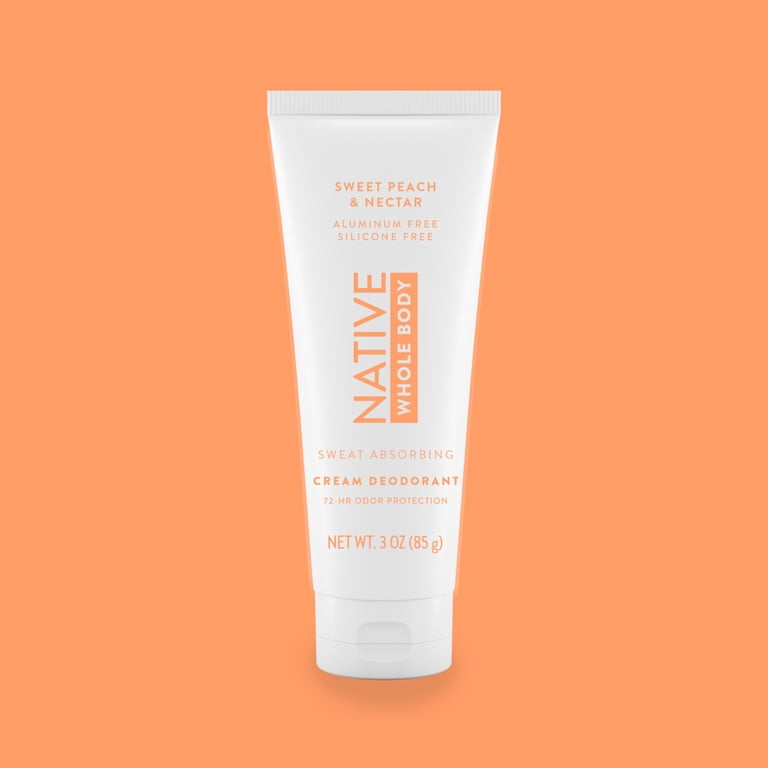 Native, Whole Body Deodorant Cream, 3 oz, Sweet Peach & Nectar