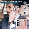 thumbnail image 7 of Dteck for Samsung Galaxy S22 Wallet Card Case, Shockproof Premium PU Leather Soft TPU Business Cover with Wrist Strap Kickstand Flip Stand Protection Case, rosegold, 7 of 7
