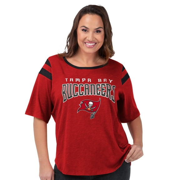 Women's G-III 4Her by Carl Banks Red Tampa Bay Buccaneers Plus Size Linebacker T-Shirt