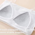 thumbnail image 4 of Uobin Girls' Training Bra Seamless Wire-Free Anti- Camisole with Invisible Clear Thin Straps Breathable Training Underwear for 12-15Y, 4 of 6
