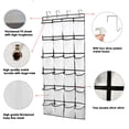 thumbnail image 3 of Yesbay 24-Pocket Over-the-Door Shoe Organizer with 4 Hooks Large Mesh Pockets Foldable Non-woven Fabric Hanging Closet Storage Bag Entryway Bedroom Supplies, 3 of 7