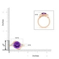 thumbnail image 4 of ANGARA Natural 2.1 Ct. Amethyst with Diamond Classic Ring in 14K Rose Gold for Women (Ring Size: 8), 4 of 9
