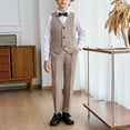thumbnail image 3 of Boys Kids Suit 4 Pieces 2-16Y - Blazer Shirts Pants Waistcoat Outfit Suit Formal Outfit for Wedding & Performance, 3 of 9