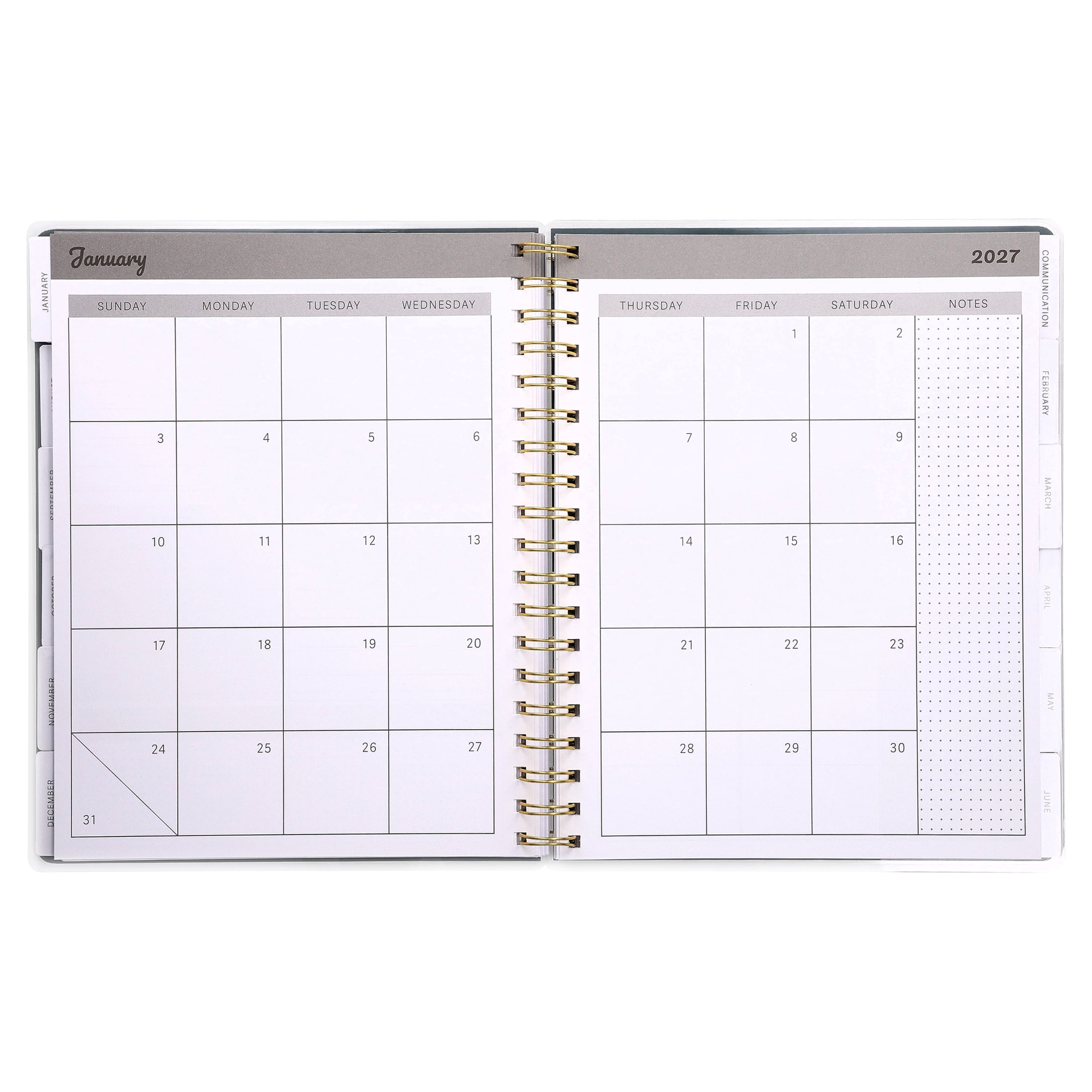 Pen+Gear 12-Month Monthly Teacher Planner, July 2026-June 2027, Dark Navy Floral, 7.75" x 9.75"