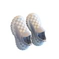thumbnail image 5 of Willtoo Kids Slip On Knit Sneakers Breathable Mesh Checkered Pattern Walking Shoes Lightweight Non-Slip Casual Running Sport Shoes, 5 of 6