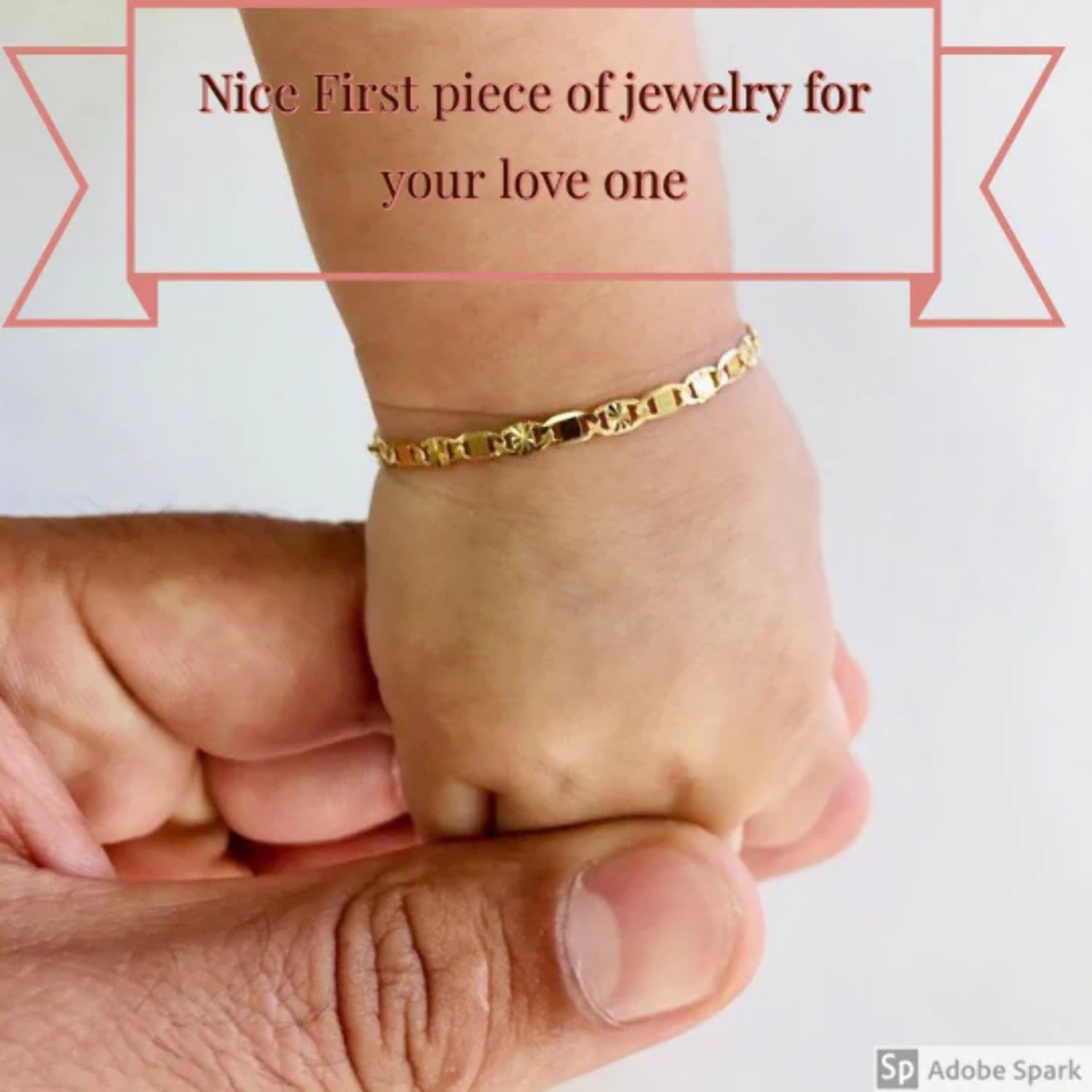 SK 916 Belled Rope Baby Gold Bracelet - SK Jewellery