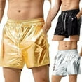 thumbnail image 4 of Mens Wet Look Trunks Sports Bodybuilding Shorts Beach Fitness GYM Short Pants, 4 of 8