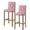 Pink, variant on Boho Pink Bar Stool Covers Set of 2, Middle Century Boho Geometric Abstract Southwestern Stretch Bar Chair Covers with Backs, Removable Pub Counter Height Chair Cover for Kitchen Dining Room Cafe