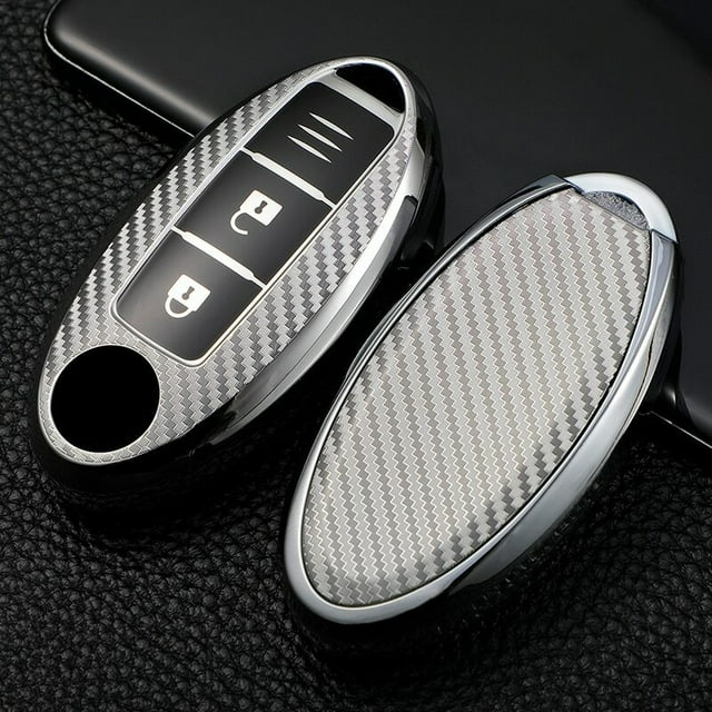 Car Key Fob Cover Case Protector TPU Carbon Fiber Remote Car Key Fob Case Cover Holder Shell For Nissan Infiniti