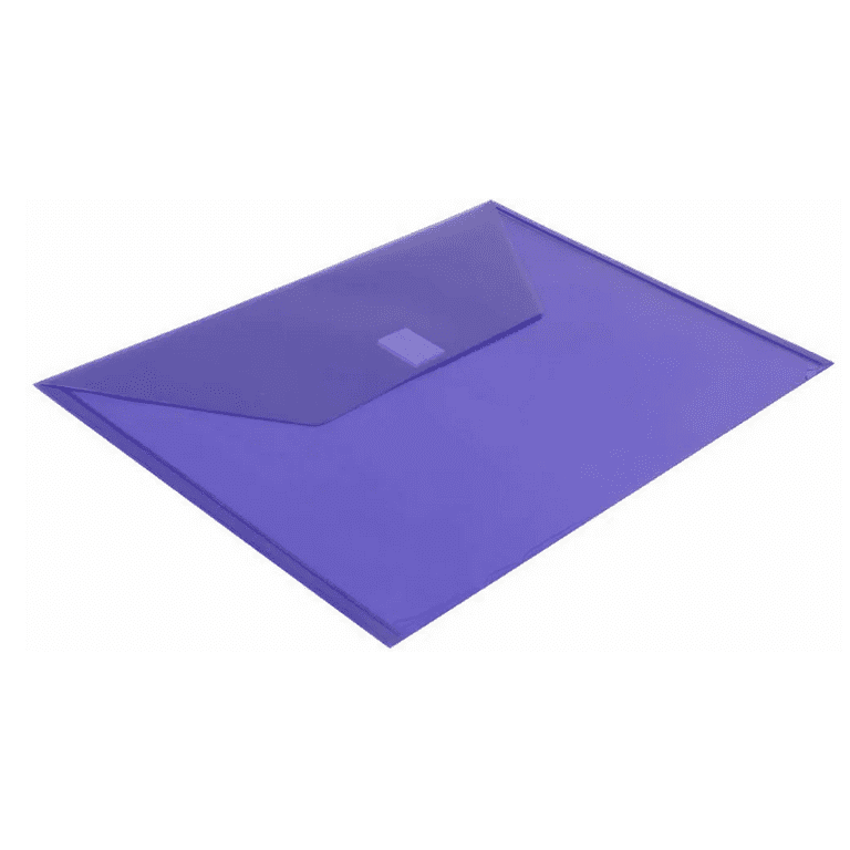 Jam Paper Plastic Envelopes with Hook & Loop Closure - Index - 5 1/2 x 7 1/2 - Assorted Colors - 6/Pack