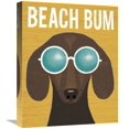 thumbnail image 1 of Global Gallery's 'Beach Bums Dachshund I Bum' By Michael Mullan Stretched Canvas Wall Art, 1 of 4