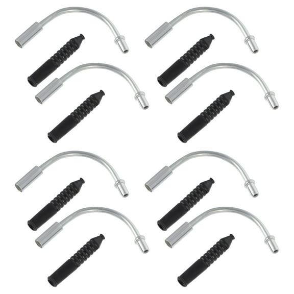 KONTONTY 15 Sets Universal Brake Cables Bike Kit for Bikes with 90 Degrees Shape in Silver 2.75X0.20X0.20 Inch