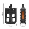 thumbnail image 2 of Yucurem Folding Pedal Universal Mountain Road Bike Pedal Non-slip with Reflector Bicycle Pedals (Black), 2 of 10