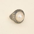 thumbnail image 4 of Tibetan Silver Natural Pearl Gemstone 925 Sterling Silver Handmade  Ring For Women Unique Jewelry, 4 of 8