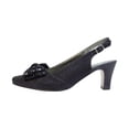 thumbnail image 3 of FLORAL Megan Women Extra Wide Width Glitter Bow Slingback BLACK 6, 3 of 6