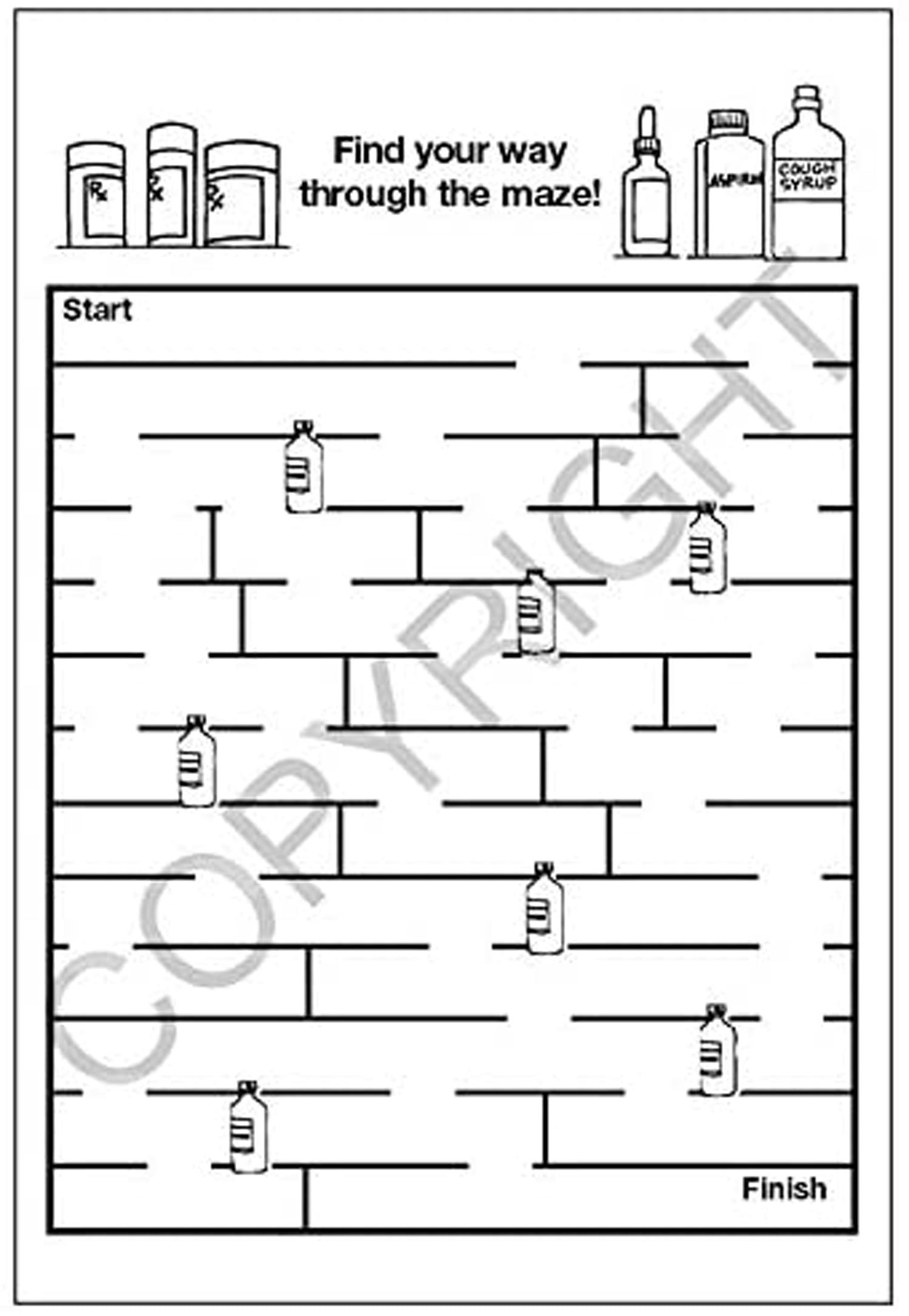 ZoCo 25-Pack A Visit to the Pharmacy Coloring & Activity Book Set, 16 Pages