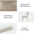 thumbnail image 3 of Avaloomia Home Outdoor Stacking Dining Chairs Set of 4, Plastic Patio Dining Chairs, All Weather No Assembly Outdoor Patio Chairs Armless & Anti-Slip for Garden Porch Deck Backyard, Off White, 3 of 8