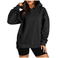 thumbnail image 3 of Pxxlle Womens Hoodie Sweatshirts Trendy Camo Graphic Hoodies Oversized Long Sleeve Hooded Pullover Tops Fall Winter Loose Fit Sweatshirt with Pockets Black M, 3 of 8