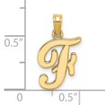 thumbnail image 3 of 14KY Script Letter F Initial Pendant, 3 of 4