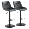thumbnail image 7 of SAETSFEG Bar Stools Set of 2, Adjustable Swivel Counter Height Bar Stool with Footrest, Modern PU Leather Bar Chairs for Kitchen Island, Dining Room, Darkgrey, 7 of 7