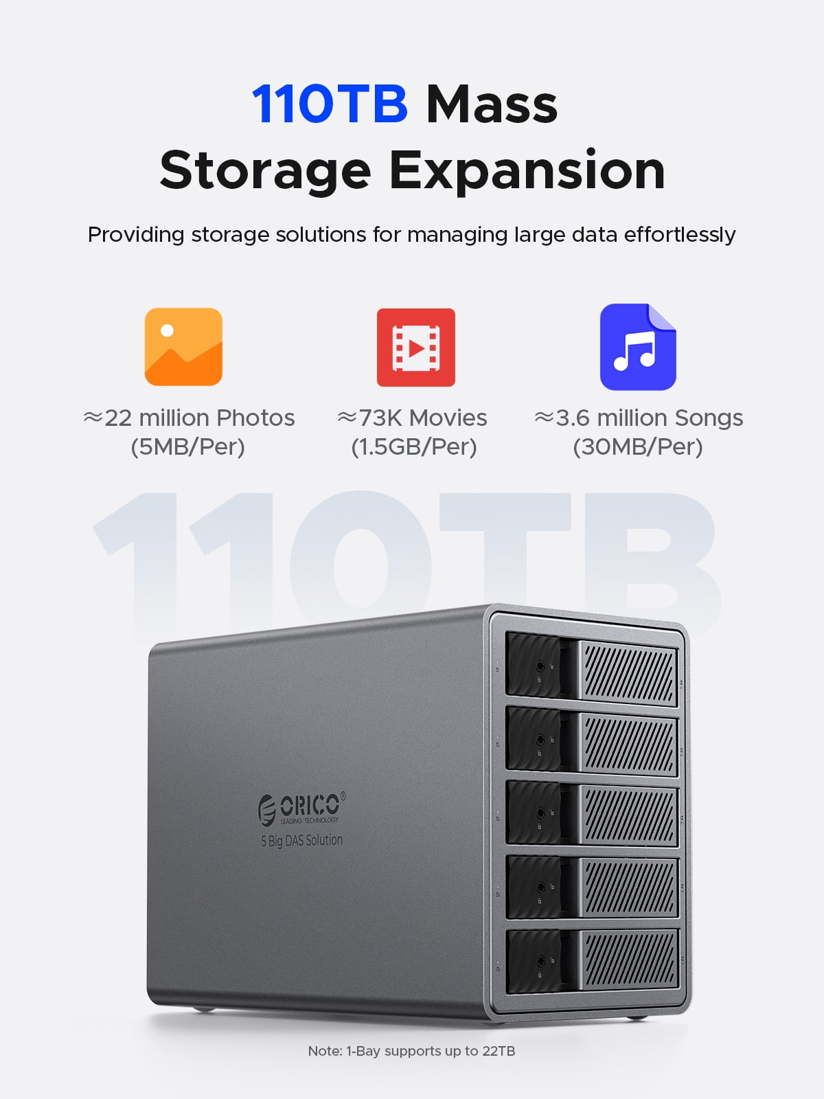 ORICO 4 Bay SATA Hard Drive Docking Station for 3.5" HDD/SSD Hard Drive Enclosure USB3.0 5Gbps DAS PRO 150W Power Build-in Cooling Fan for Business User Aluminum (9848RU3)