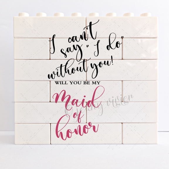 I can’t say I do without you Will You Be My Maid of honor Desk Novelty Decorative Sign/Plaque - Proposal gifts Puzzles For fiancée fiance, Valentine's Day Gift for Girlfriend Boyfriend Wife Husband