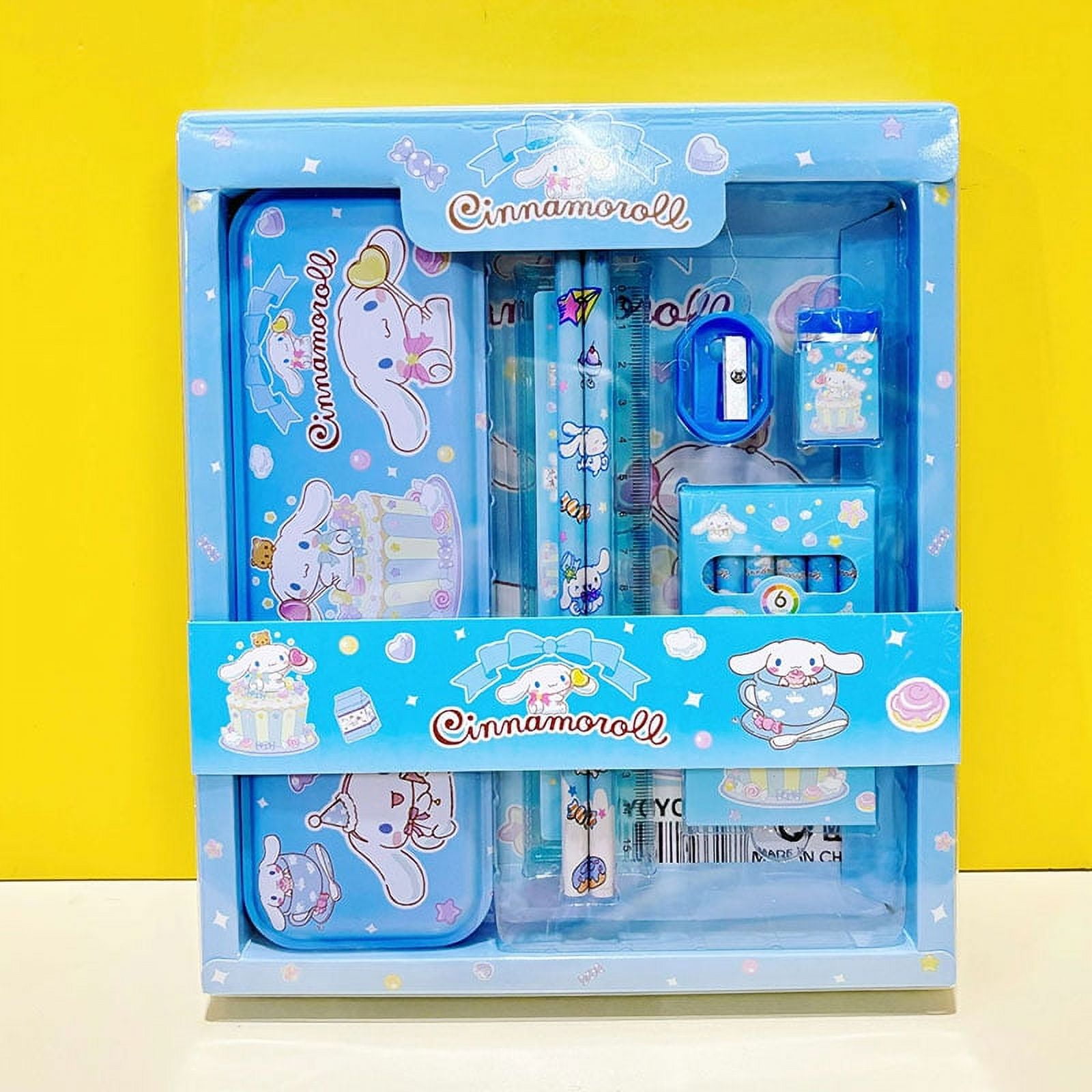 Sanrio Kuromi Stationery Set Cartoon Cinnamoroll My Melody Pencils
