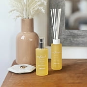 Allswell Refresh (Lemon Zest + Bergamot + Sage) Scented Reed Diffuser 3 Fl Oz (90mL) With 8 Synthetic Reeds.