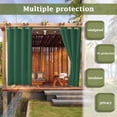 thumbnail image 2 of Eurhowing Outdoor Curtains for Patio Waterproof, 2 Panels Privacy Curtains with Grommet, 52x84 Inch UV Resistant Drapes for Porch, Deck, Gazebo, Pergola, Dark Green, 2 of 12
