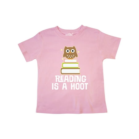 

Inktastic Reading Is A Hoot Librarian Gift Gift Toddler Toddler Girl T-Shirt