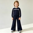 thumbnail image 4 of HAYIMI Girls Soft My First Cozy Crewneck Sweatshirt And Pants For Kids Adorable Two Piece Outfit Sets For Everyday Comfort And Versatile Clothes Sets, 4 of 6