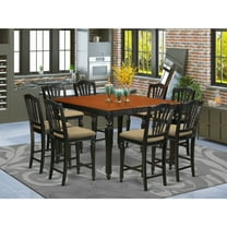 Counter Height Dining Set - 9 Piece Kitchen Table with 8 Chairs - 54 Inch Square Table