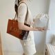 thumbnail image 2 of Bolsos compuestos de moda para mujer, bolso de hombro con letras, bolsa con cordón (marrón) Tmvgtek Oficina Multiescena Multifunción, 2 of 9