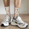 thumbnail image 6 of Sigee Foxes and Floral Harmony for Contrast Design Soft Moisture-Wicking Socks Crew Casual Athletic Stretchy Loose Middle Tube Socks, 6 of 6