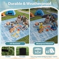 thumbnail image 7 of VUNATE Outdoor Rug 6'x9' Waterproof Modern Texture Woven Plastic Patio Rug for Beach RV Camping Garden Picnic Deck Backyard Porch Decor Blue and White, 7 of 7