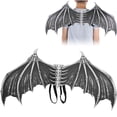 thumbnail image 2 of Alas de diablo de Halloween ANGGREK blancas/negras 45 x 87 cm, 2 of 8