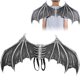 thumbnail image 5 of Accesorio de ala NikouMX para Halloween plegable 45 x 87 cm blanco, negro, 5 of 8