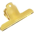 thumbnail image 1 of Clips de papel Bulldog de acero inoxidable dorado, paquete de 2 clips de metal grandes para carpetas, soporte para archivos para tablero de dibujo, pintura, imágenes, fotos y suministros de oficina, 1 of 6